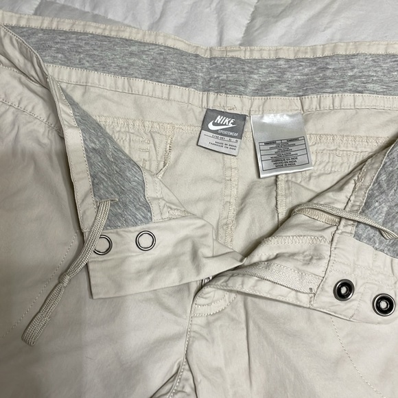 Nike size L capri pants.  Light tan 100% cotton. - Picture 2 of 3